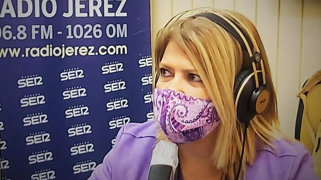 La alcaldesa de Jerez, Mamen S&aacute;nchez, durante la entrevista - jerez.es