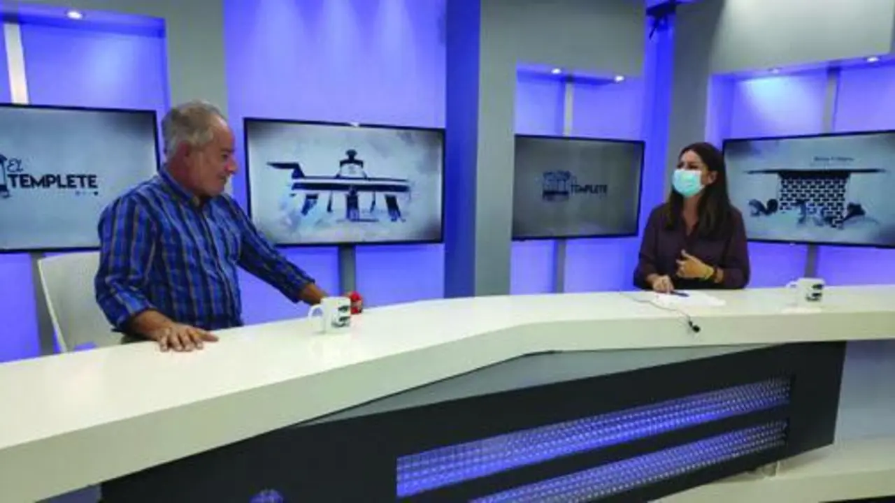 Un momento de la entrevista en El Templete, de 7TV. - 
