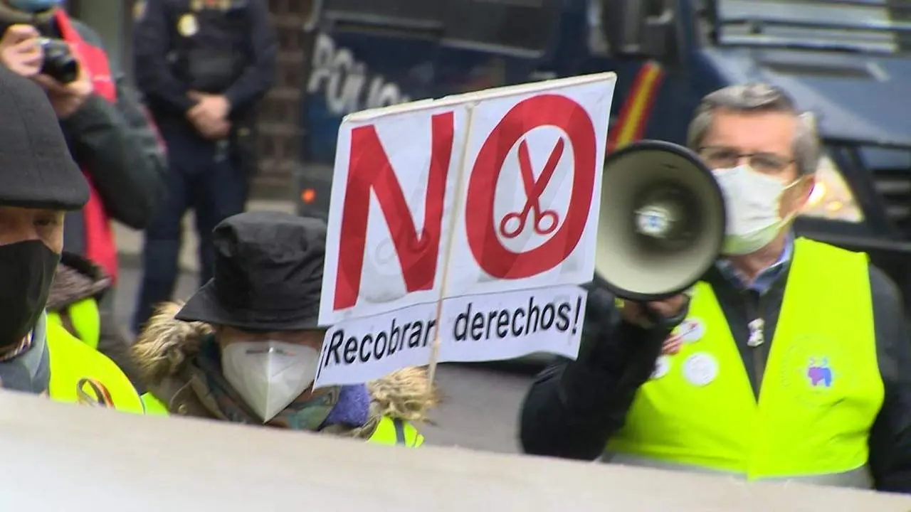 Protesta de pensionistas. - Europa Press