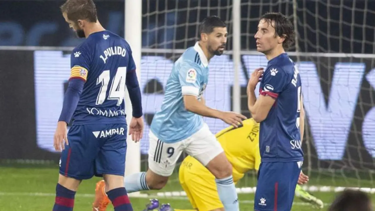 Nolito tras lograr el 1-0 ante el Huesca en Bala&iacute;dos - La Liga Santander
