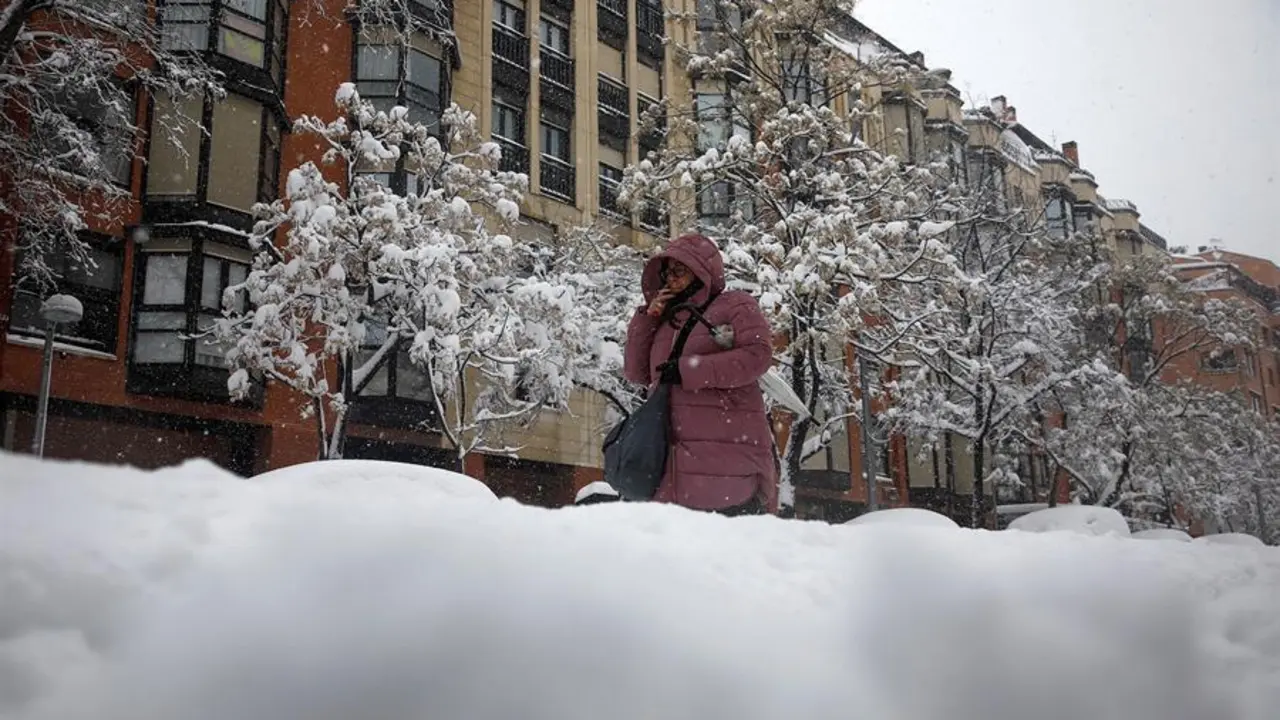 Nevada en Madrid. - EFE