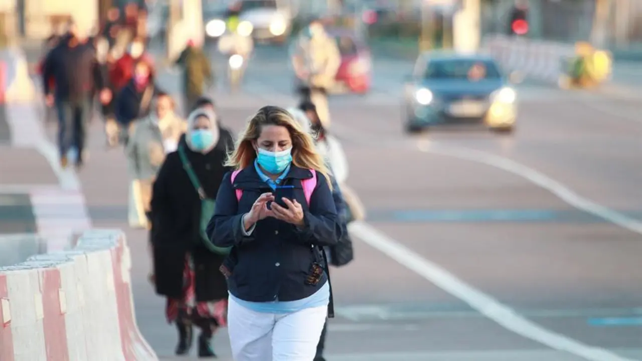 Uso de mascarillas en Gibraltar. - EFE