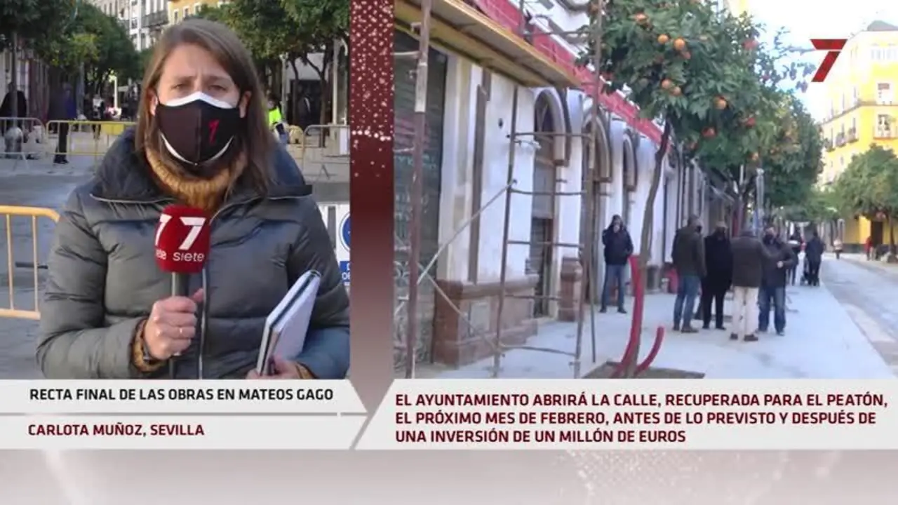 El Ayuntamiento de Sevilla recupera para el peat&oacute;n la calle Mateos Gago