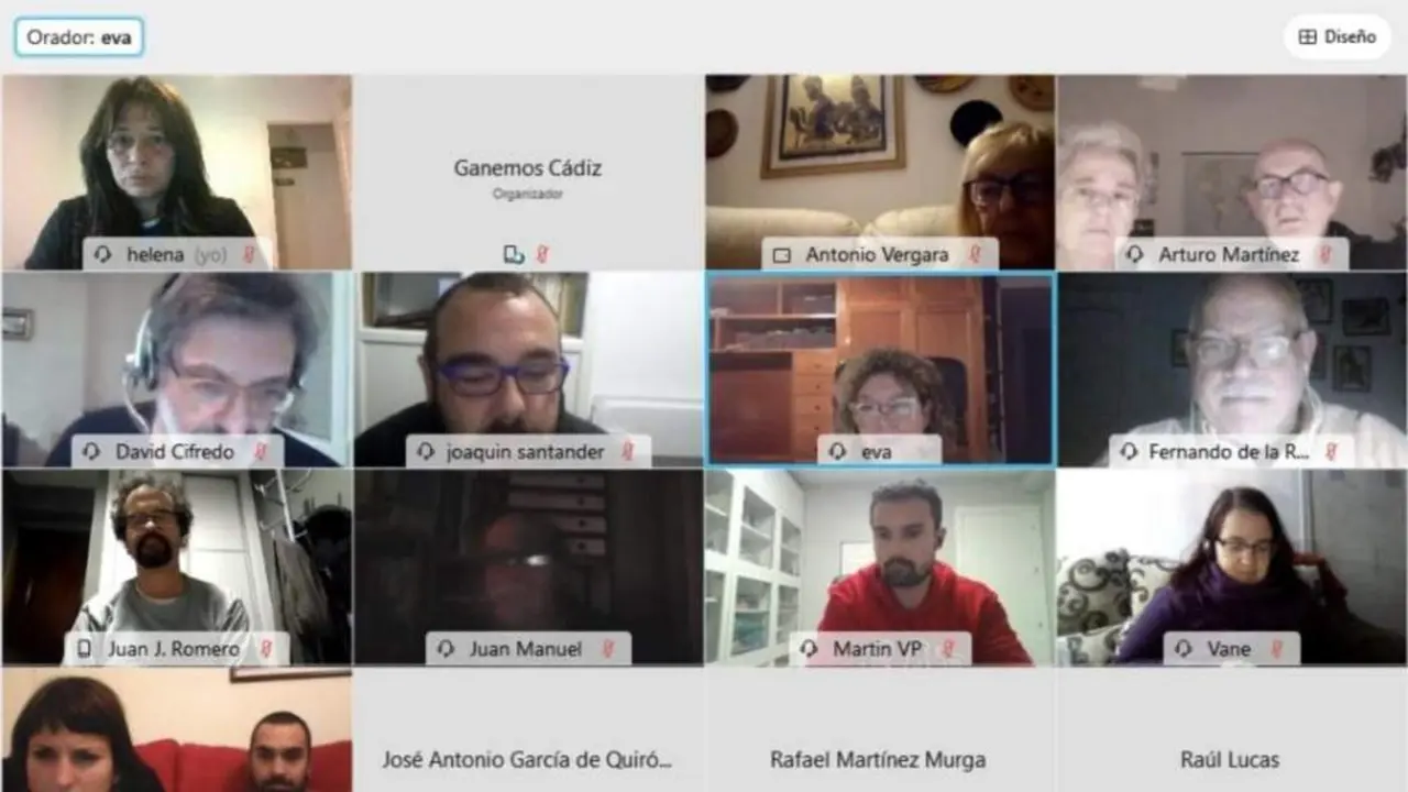 Imagen de la asamblea de Ganar C&aacute;diz en Com&uacute;n. - 