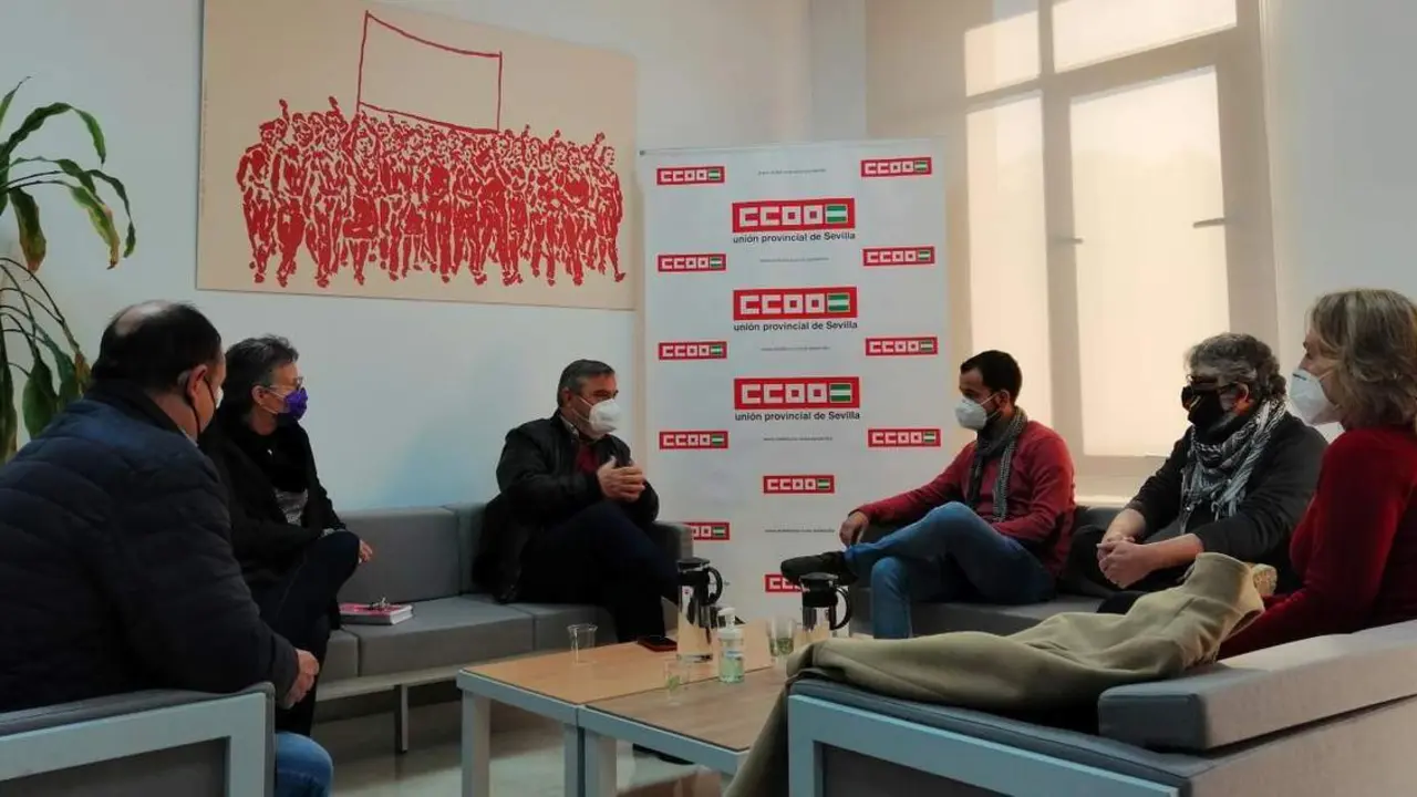 Reuni&oacute;n entre CCOO e IU.  - CCOO