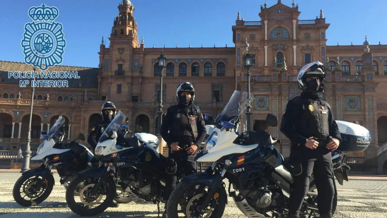 El grupo de la Polic&iacute;a Nacional que ha practicado la detenci&oacute;n. - DGP