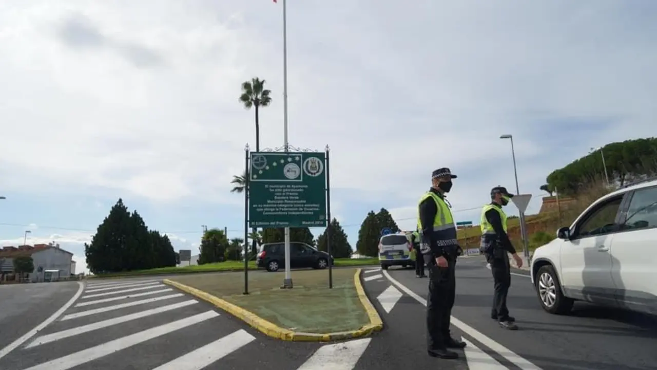 Control en un acceso a Ayamonte. - VH