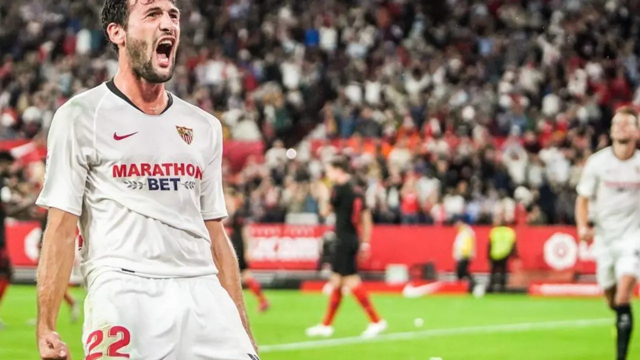 Franco V&aacute;zquez celebra el tanto ante el Atl&eacute;tico de Madrid - SFC