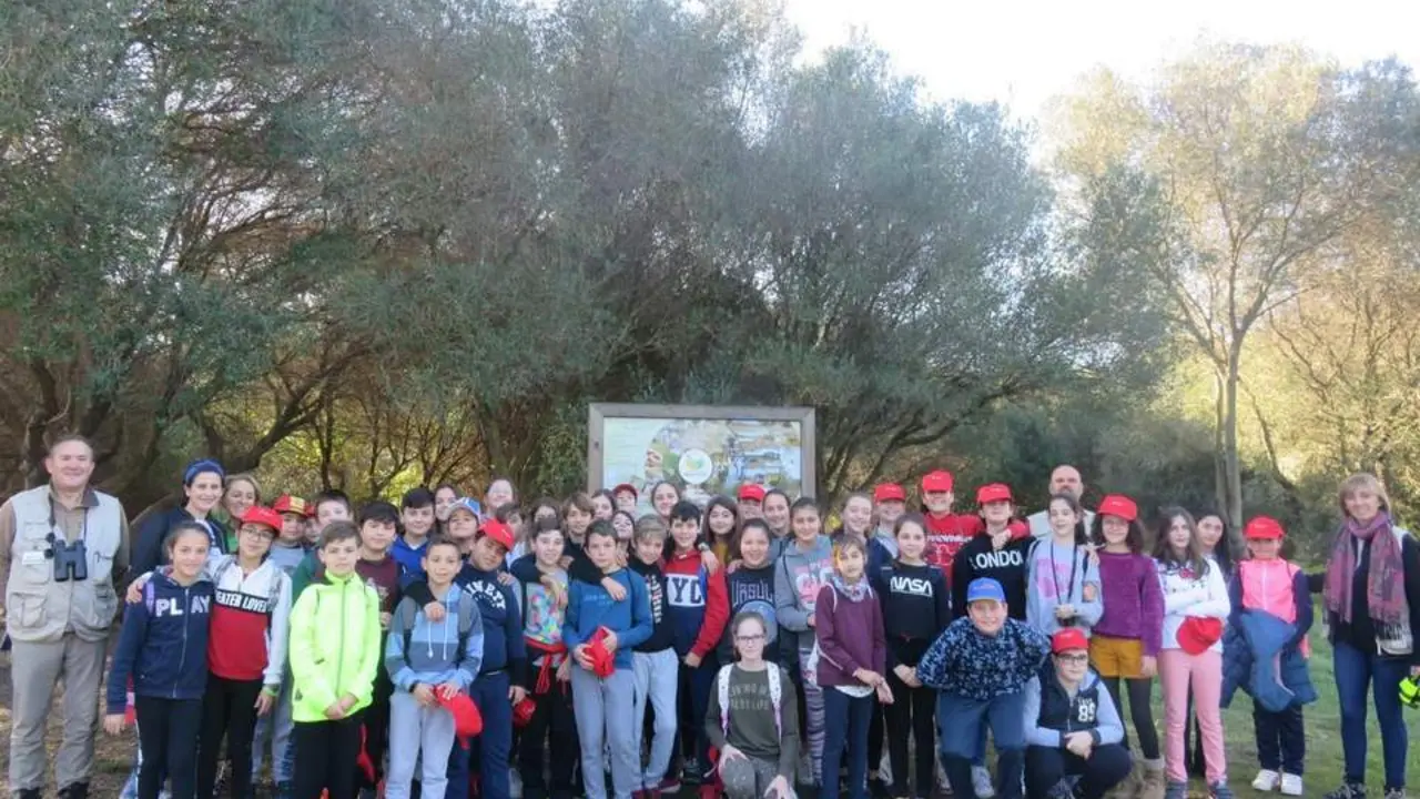 Visita de estudiantes a Madrevieja en 2020. - A. I.
