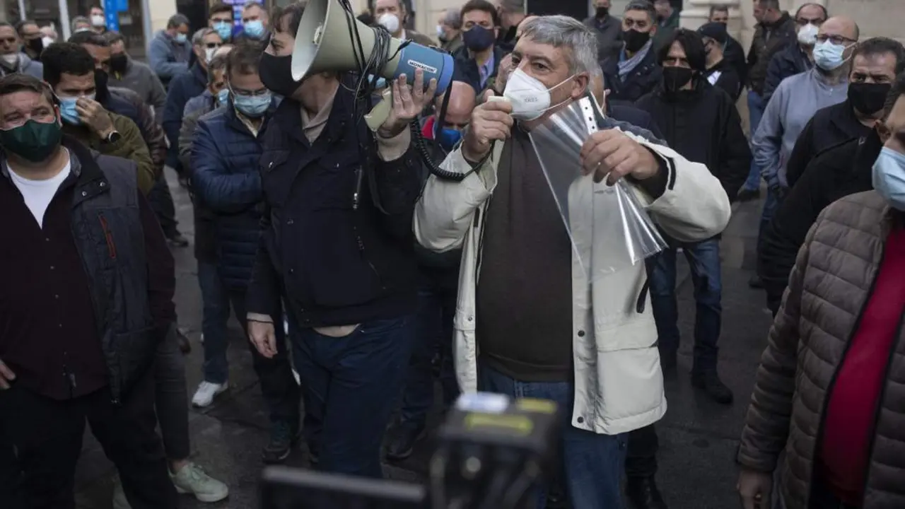 Manifestaci&oacute;n de los taxistas. - EP