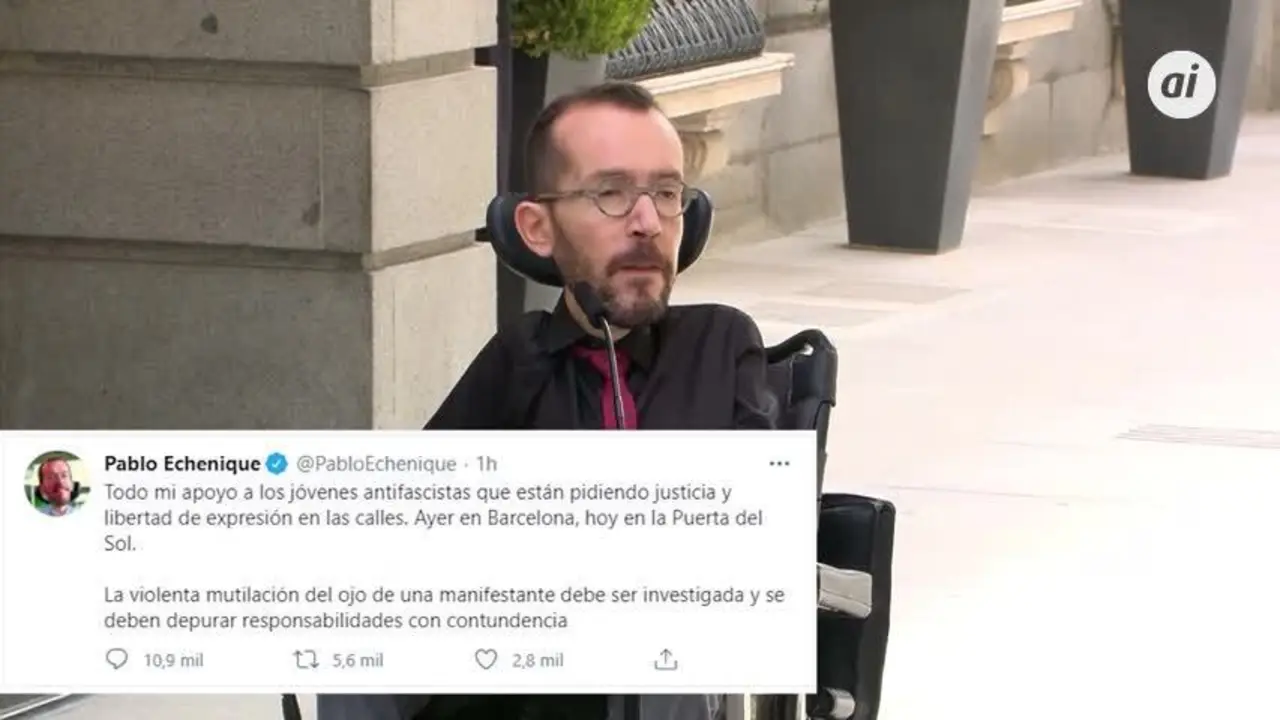 Echenique respalda las protestas en apoyo a Pablo Hasel