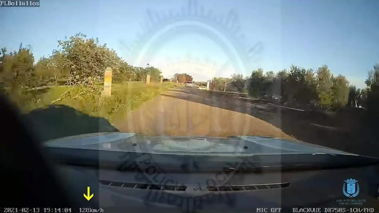 Captura del v&iacute;deo de la persecuci&oacute;n policial. - VH