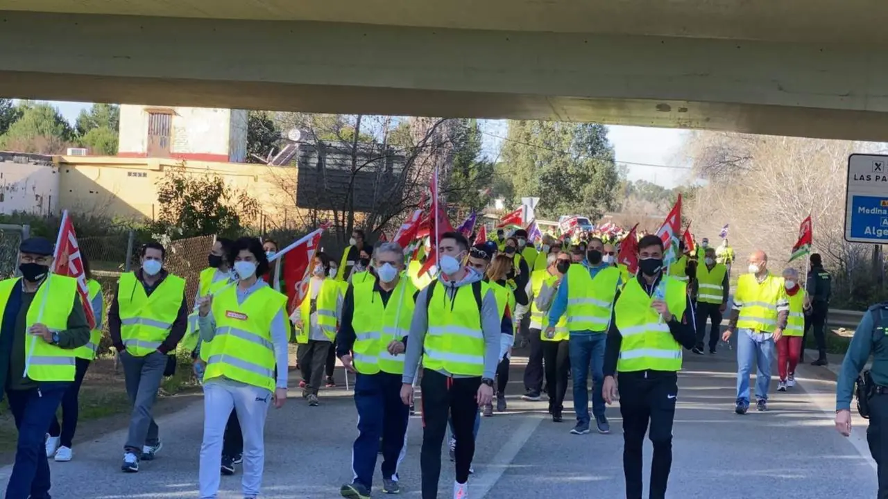 La manifestaci&oacute;n de la plantilla de Holcim - Cristo Garc&iacute;a
