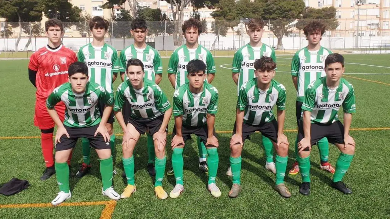 Once inicial que present&oacute; el equipo cadete A del Atl&eacute;tico Sanluque&ntilde;o en San Fernando - ASCF