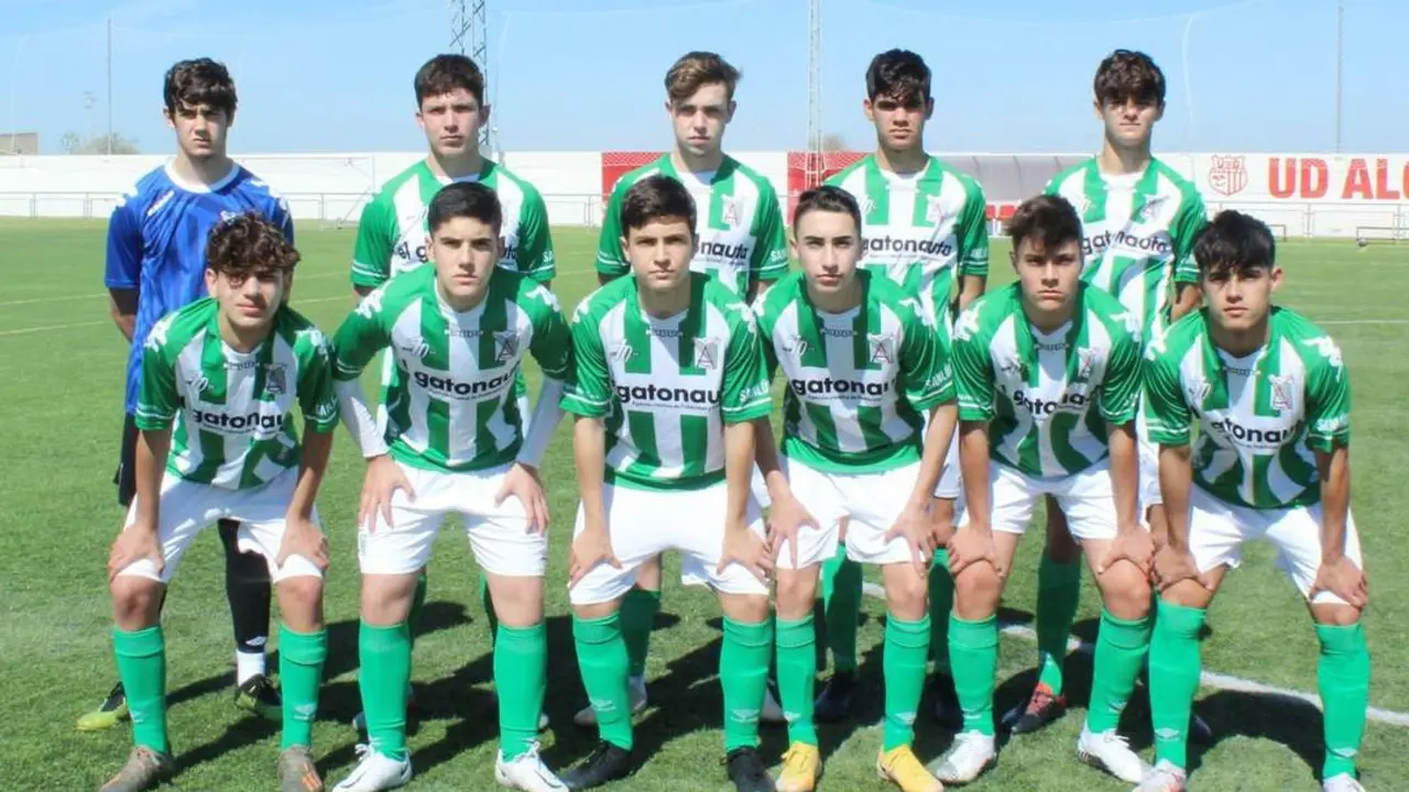 Once inicial que present&oacute; el equipo cadete A del Atl&eacute;tico Sanluque&ntilde;o en este partido - Ra&uacute;l J. Bustillos