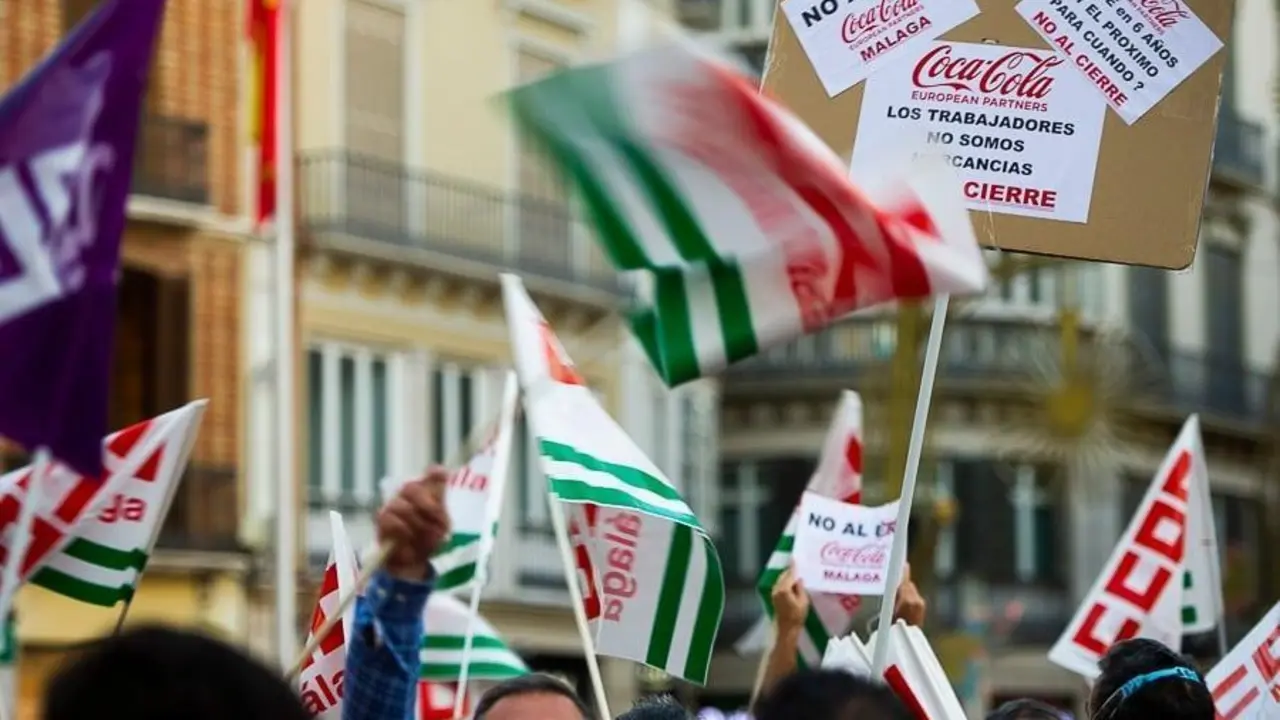 Manifestaci&oacute;n por el cierre de Coca-Cola. - Cedida