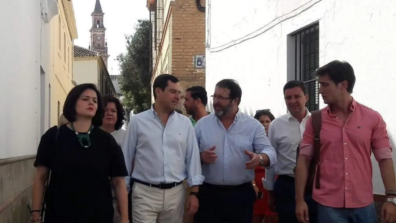 Virginia P&eacute;rez, Juanma Moreno y Juan &Aacute;vila, en una imagen de archivo. - PP-A