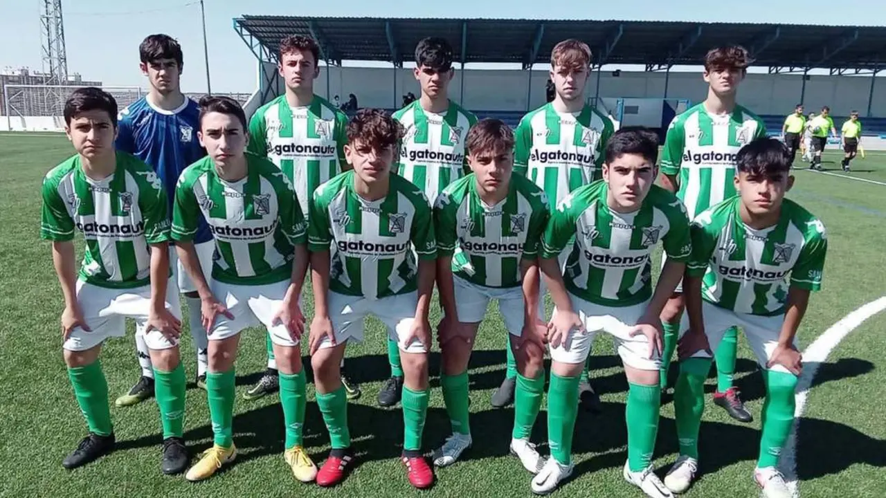 Once inicial del equipo cadete A del Atl&eacute;tico Sanluque&ntilde;o en este partido - ASCF