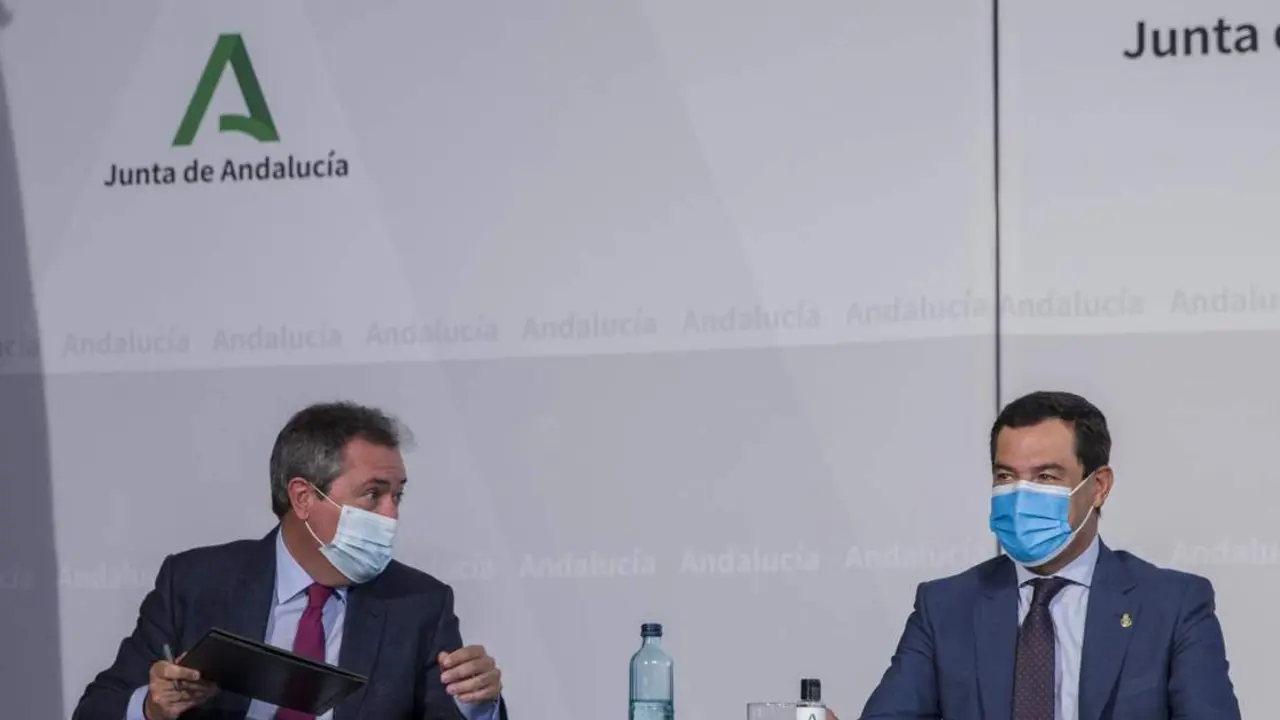 Juan Espadas con el presidente de la Junta. - EP
