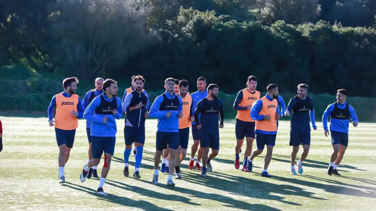 Imagen de un entrenamiento del Xerez CD en Montecastillo. - Cristo Garc&iacute;a
