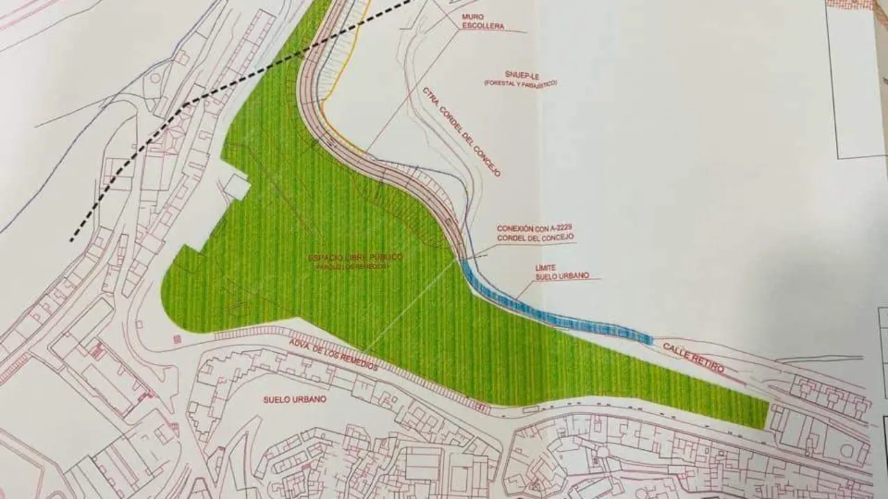 Plano de las obras del segundo tramo de la circunvalaci&oacute;n.  - 