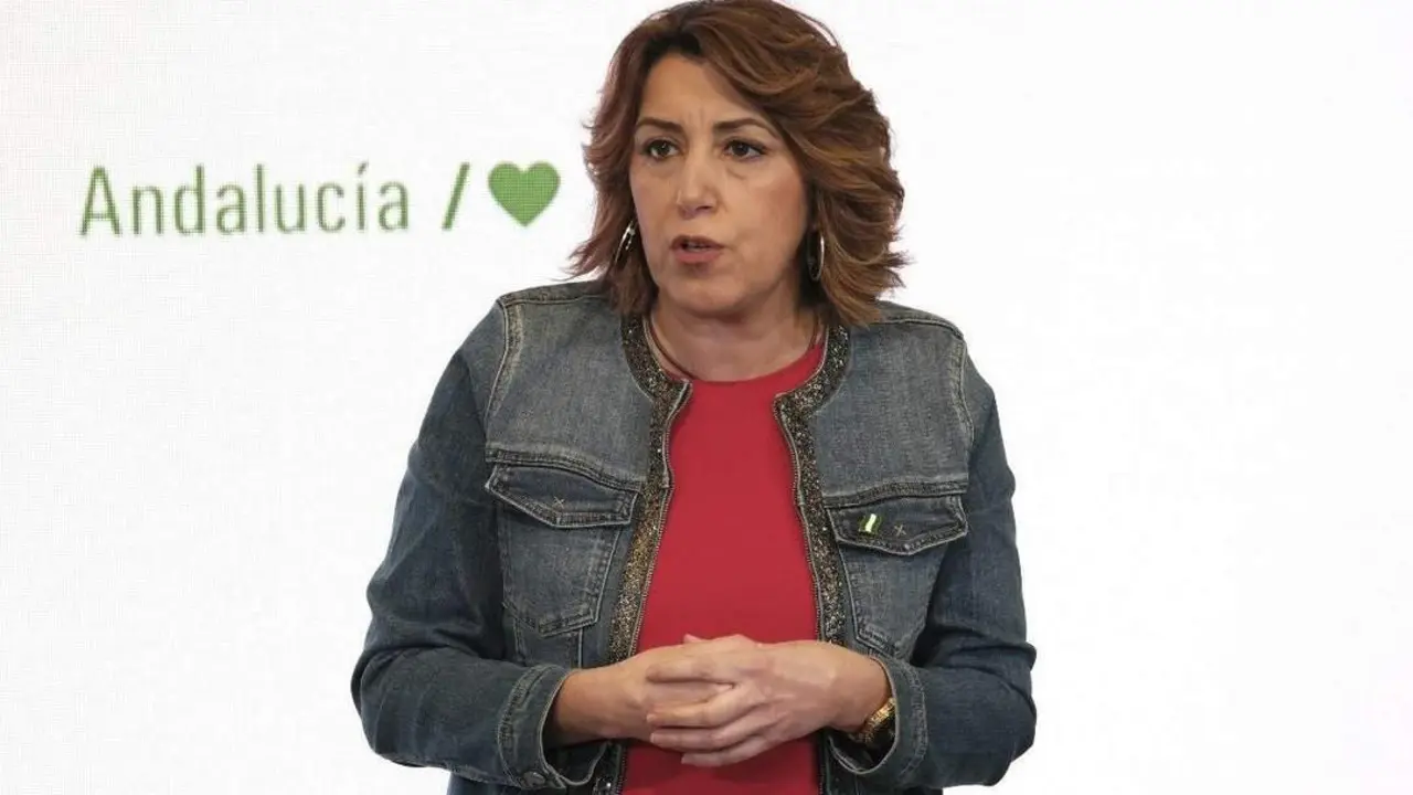 La secretaria general del PSOE-A, Susana D&iacute;az, en el acto central del partido por el 28 de febrero, D&iacute;a de Andaluc&iacute;a. - EP
