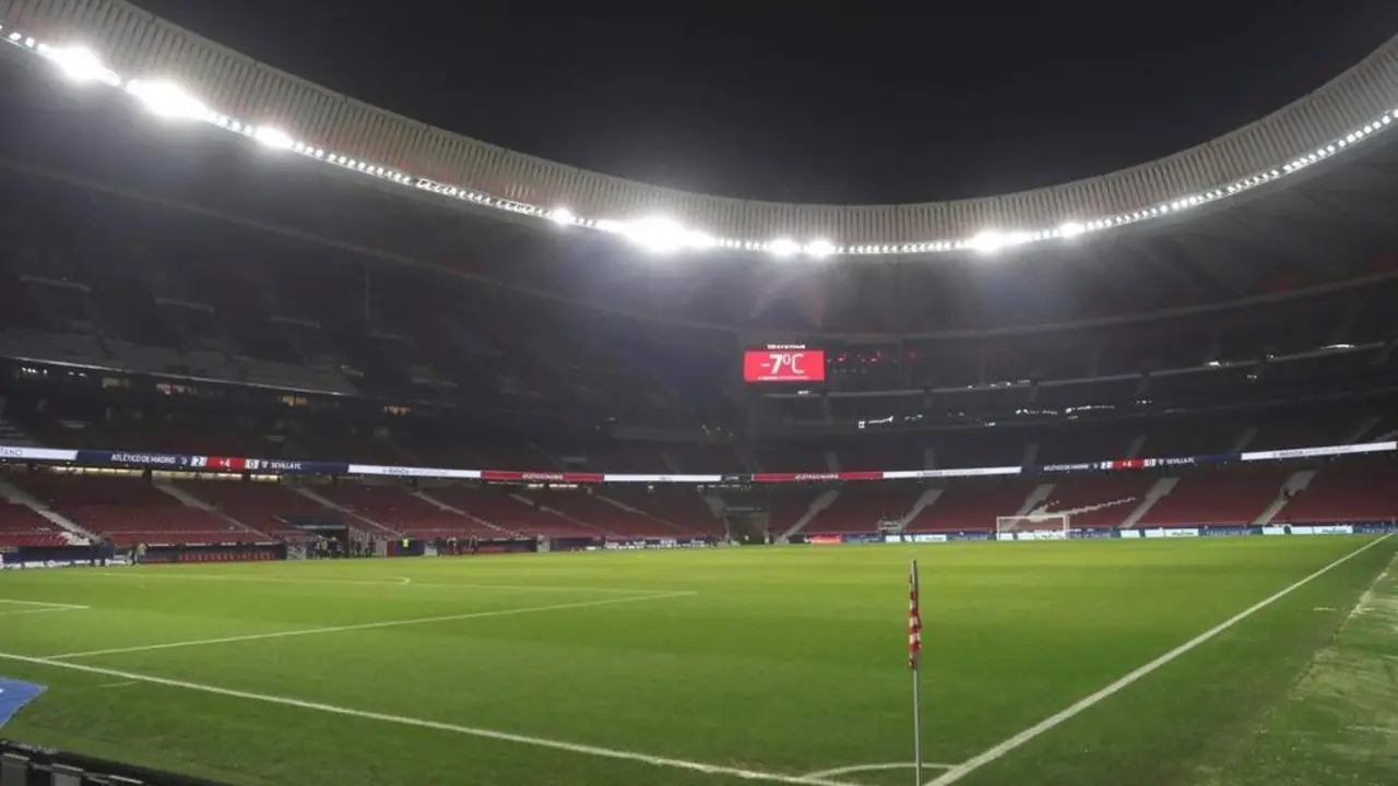 Imagen del estadio Wanda Metropolitano durante el Atl&eacute;tico de Madrid-Sevilla del pasado martes. - efe