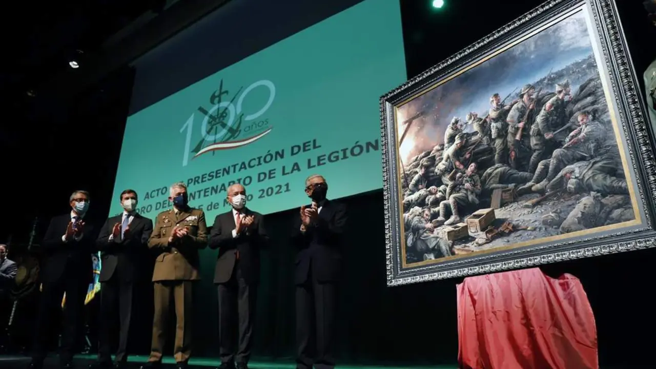 Entrega del cuadro 'Voluntarios para morir'. - Fundaci&oacute;n Unicaja