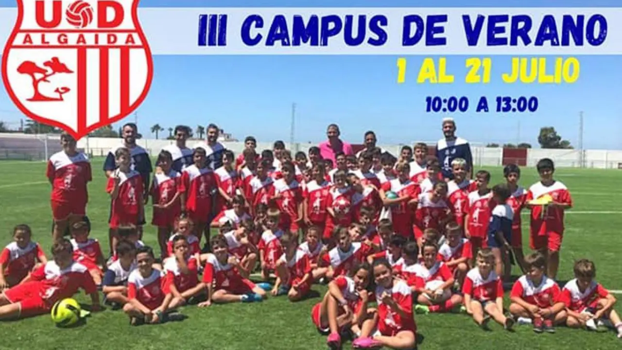 Parte del cartel anunciador del III Campus de Verano de la UD Algaida - UDA
