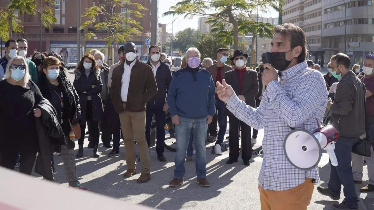 Protesta vecinal por la zona azul en Huelin. - PSOE M&aacute;laga