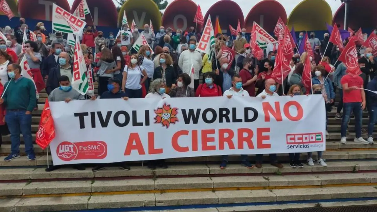 Un momento de la protesta. - CCOO M&aacute;laga