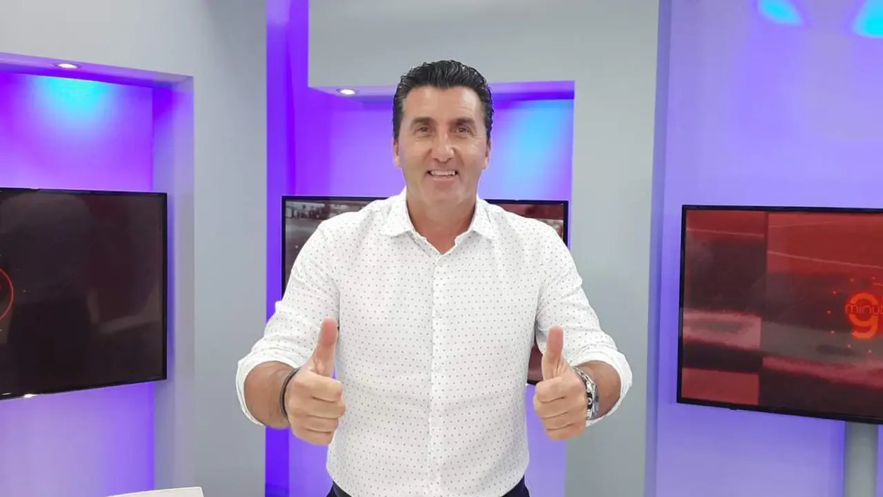 Edu Villegas, en el plat&oacute; de 7tv Jerez. - 
