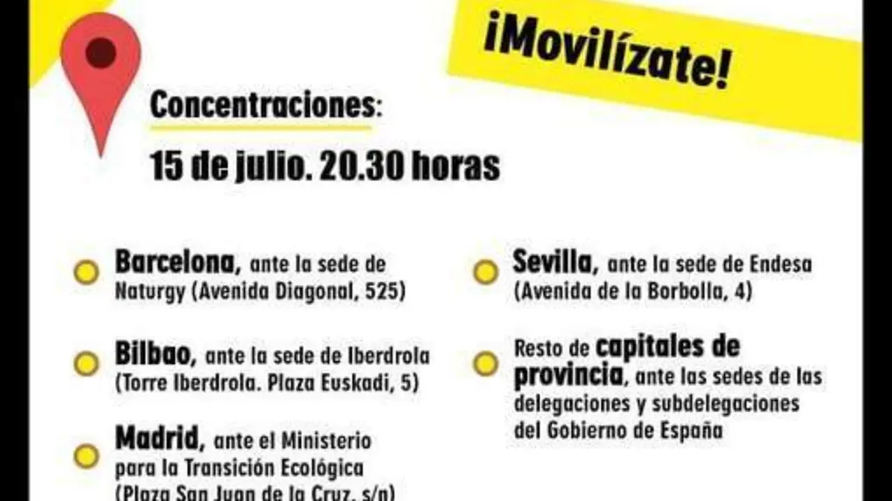 Cartel de convocatoria de las protestas. - Facua