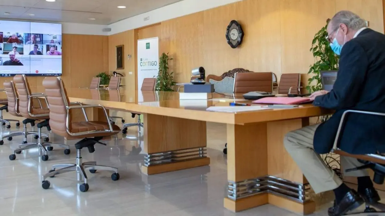 Reuni&oacute;n telem&aacute;tica del Consorcio. - Dipu