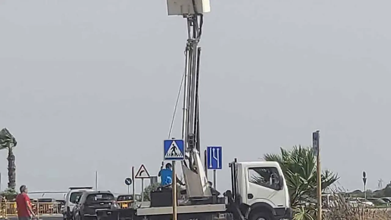 Las farolas cuando fueron retiradas. - A.I.