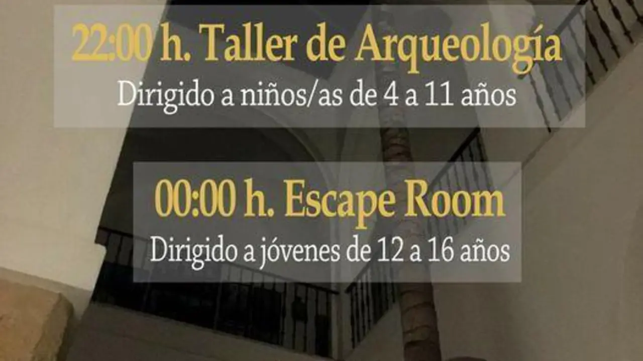 Cartel anunciador de la actividad 'Noche en el museo'. - 