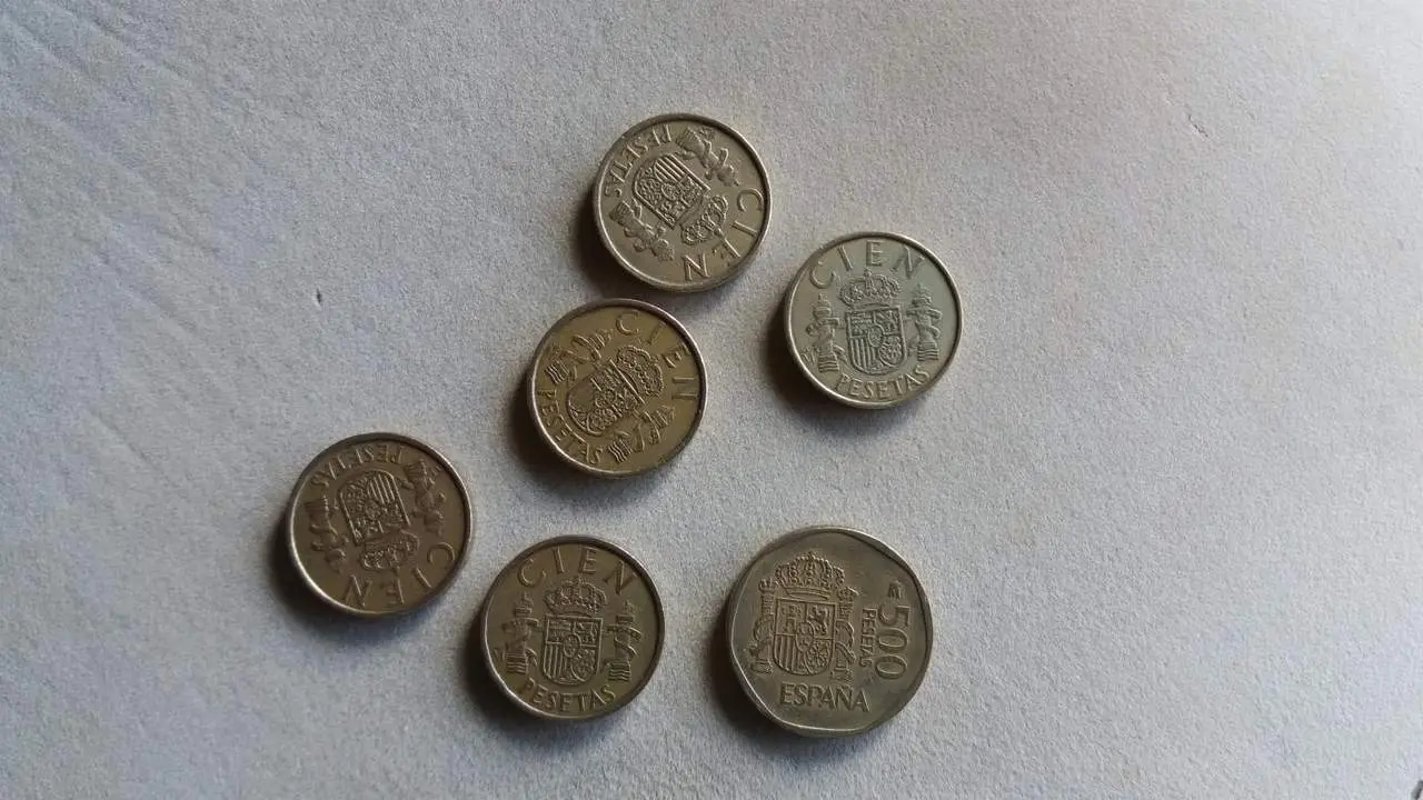 Monedas de peseta. - EP