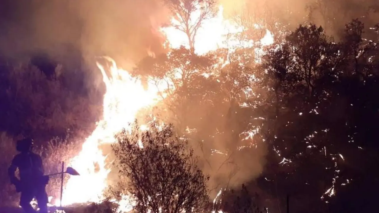 Imagen del incendio declarado en Villaharta (C&oacute;rdoba). - INFOCA