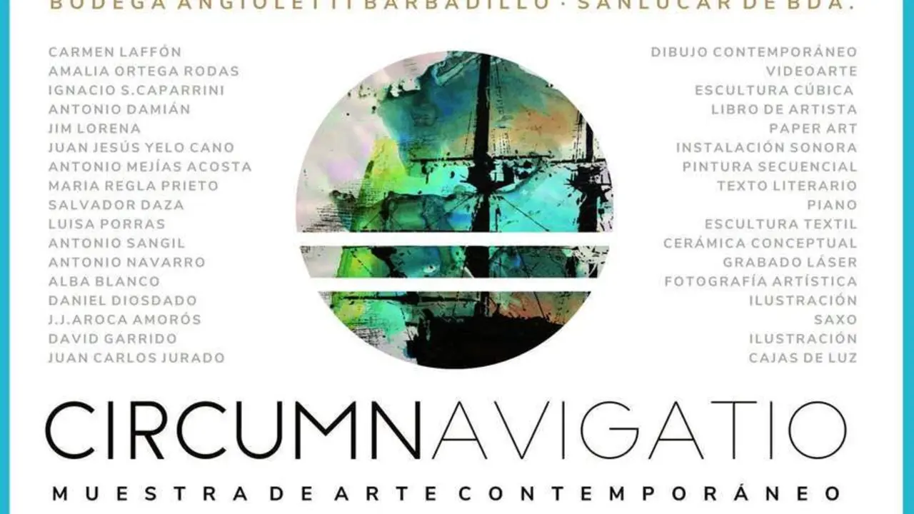 Parte del cartel anunciador de la exposici&oacute;n Circumnavigatio - A. I.