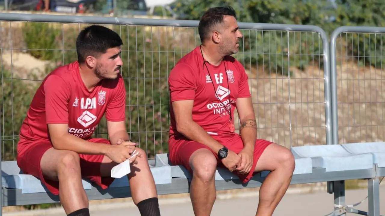 Emilio Fajardo, durante un entrenamiento con el Xerez CD. - Cristo Garc&iacute;a