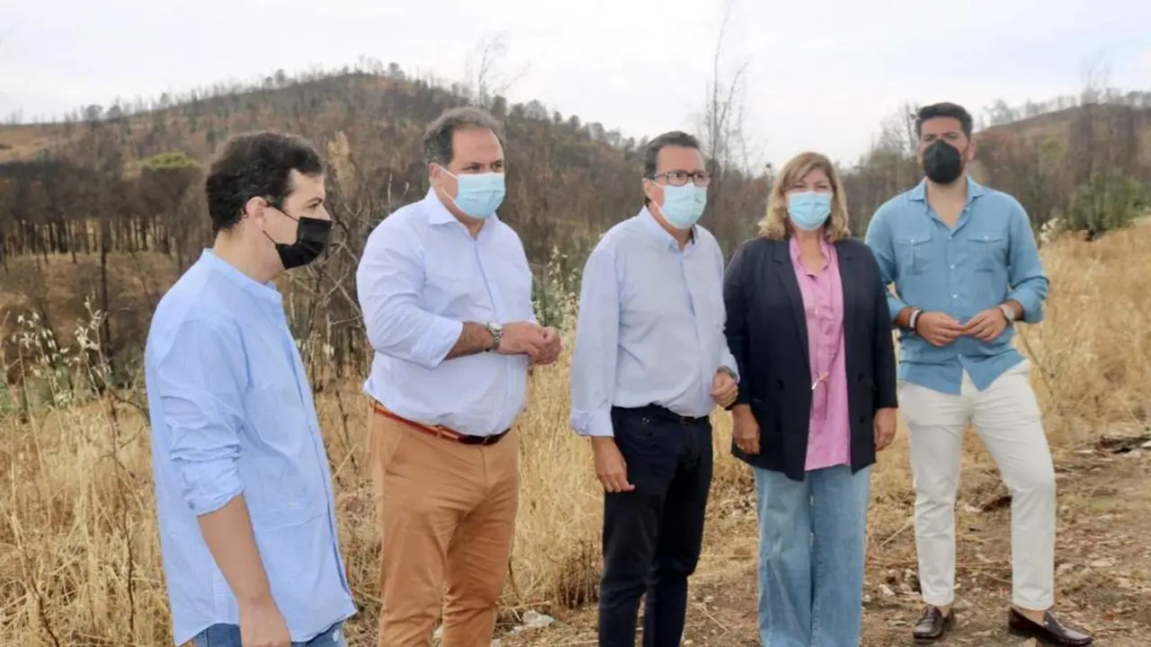 Visita del PP a la zona afectada por el incendio. - VH