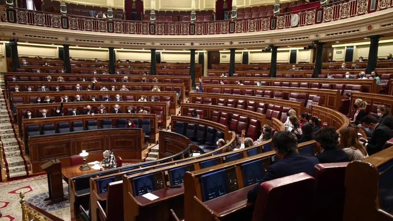 Miembros del hemiciclo durante una sesi&oacute;n plenaria en el Congreso de los Diputados. - EP