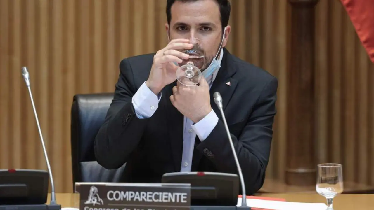 El ministro de Consumo, Alberto Garz&oacute;n, en una comparecencia en el Congreso de los Diputados.  - EP