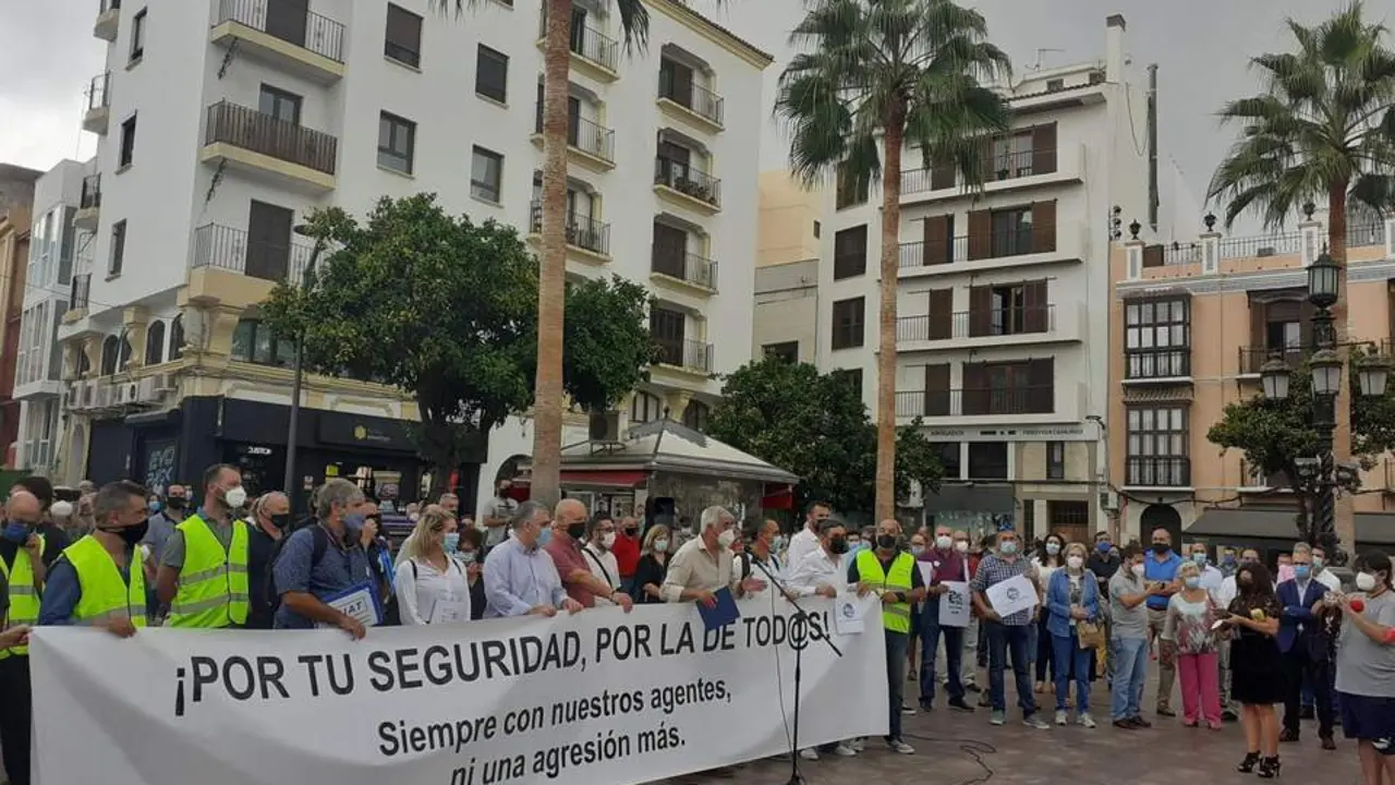 Imagen de archivo de una concentraci&oacute;n de la plataforma por la seguridad en Algeciras | AI
