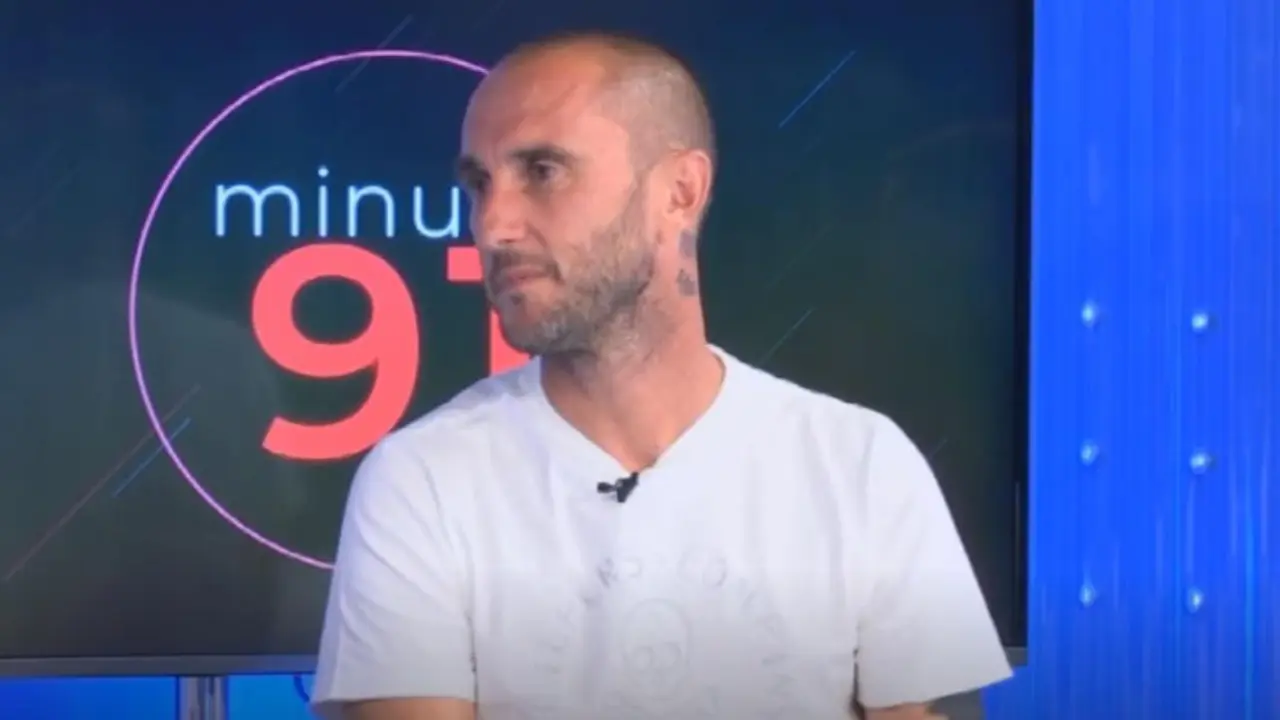 El exdelantero del Real Betis, Dani Mart&iacute;n, en el plat&oacute; de Minuto91 durante la noche del pasado lunes. - 7tv