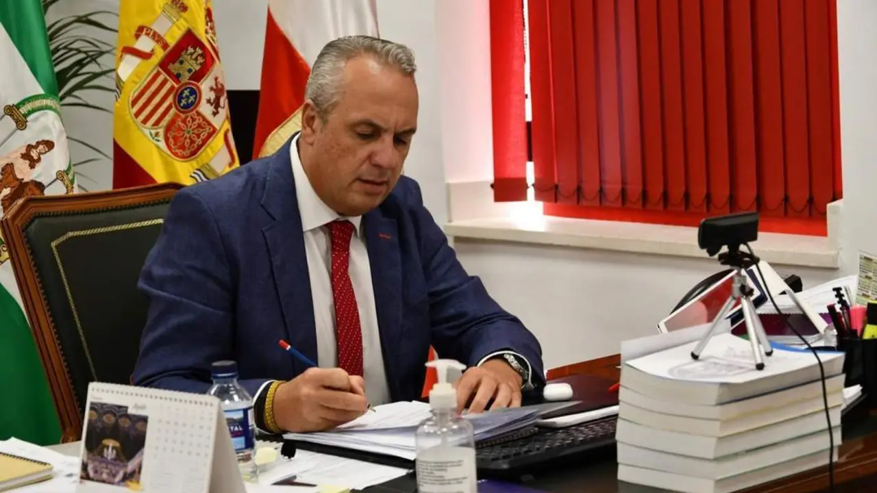 Ruiz Boix, durante la sesi&oacute;n telem&aacute;tica de pleno. - AI