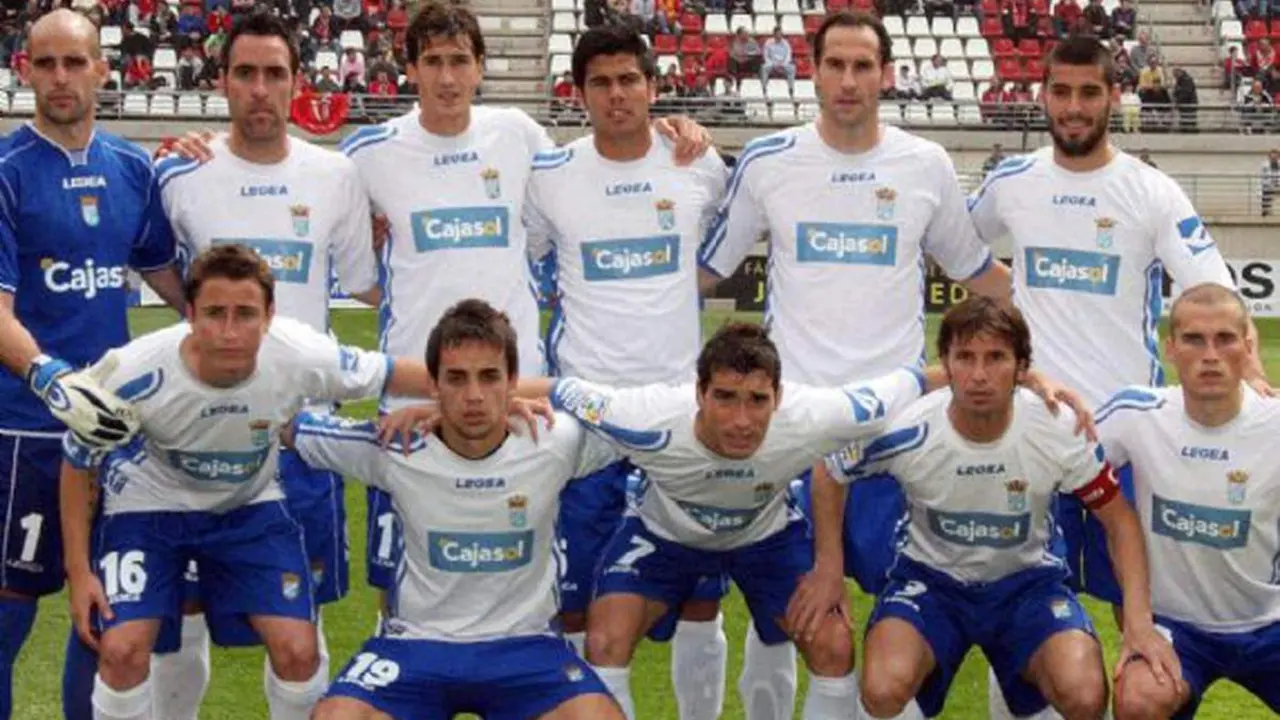 Once del Xerez CD en la Nueva Condomina en la temporada 08/09. - 