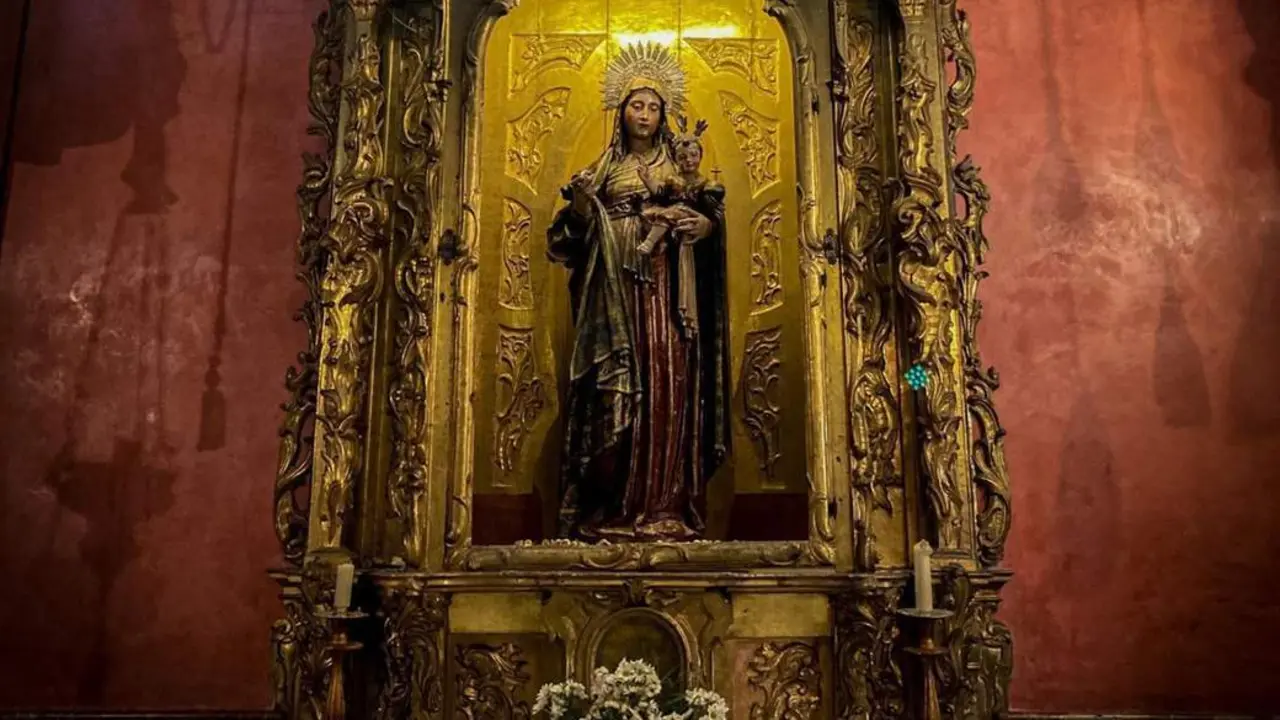 La talla de la que han desaparecido varias piezas. - Hdad