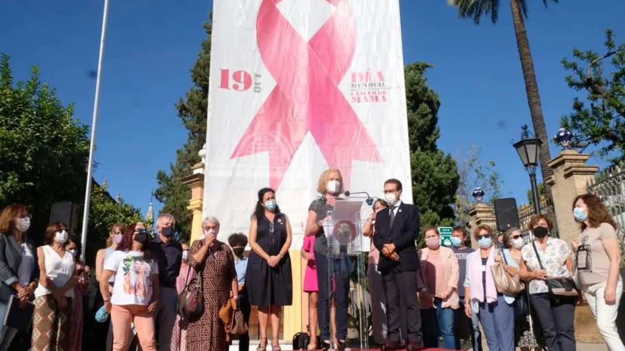 Acto en el Rectorado de la Universidad de Sevilla contra el C&aacute;ncer de Mama. - US