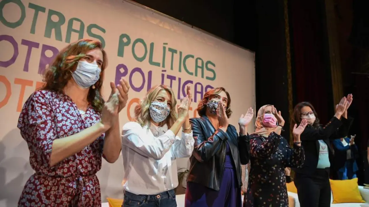 ADA COLAU BALLANO, YOLANDA D&Iacute;AZ , M&Oacute;NICA OLTRA , M&Oacute;NICA GARC&Iacute;A , FATIMA HAMED. - Europa Press